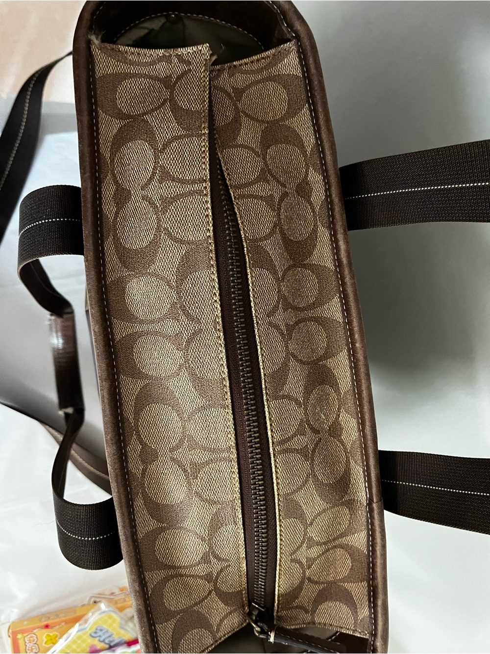 Coach Heritage Stripe Signature Tote Bag - Picture 6 of 15